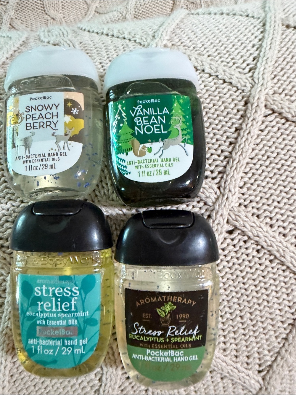 Lot of 4 bath and body and body works hand sanitizers